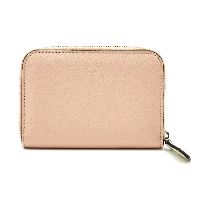 FENDI Multicolor Leather Wallet Women's Gray/Apricot Pink/Multicolor-2