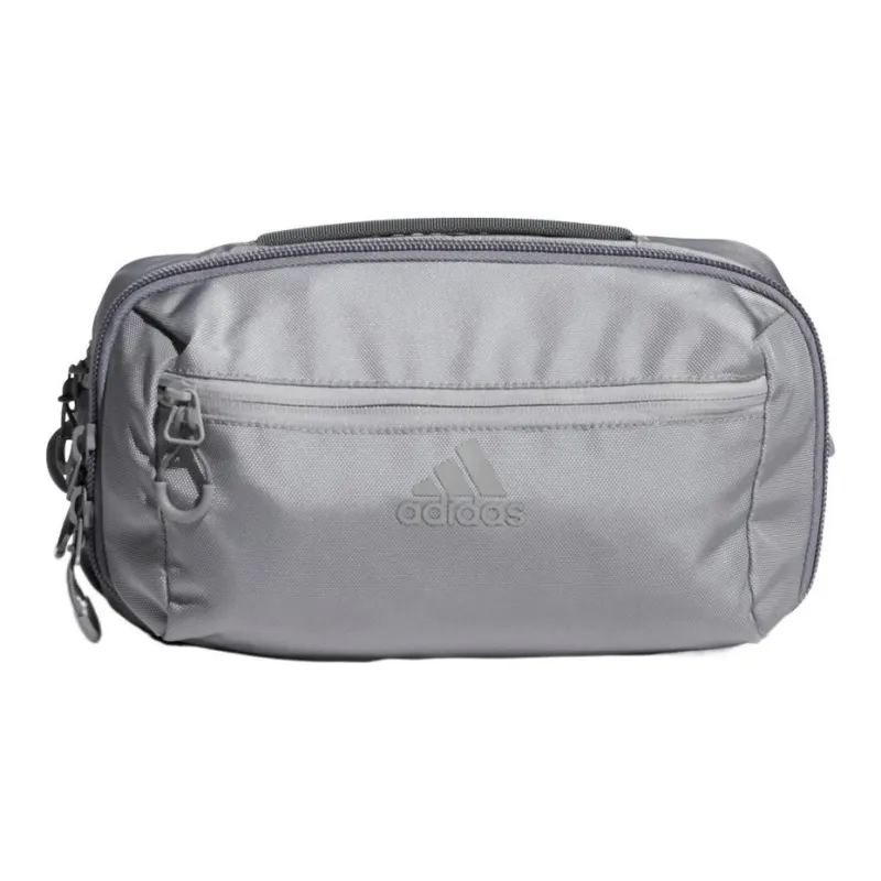 Adidas Nylon Fabric Shoulder Bag Crossbody Bag Fanny Pack Regular Unisex Silver Gray-0