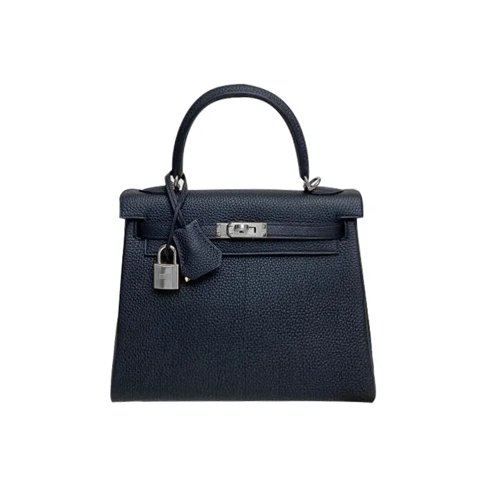 HERMES Kelly Togo Calfskin Kelly Bag Handbags Women's Noir Black-0