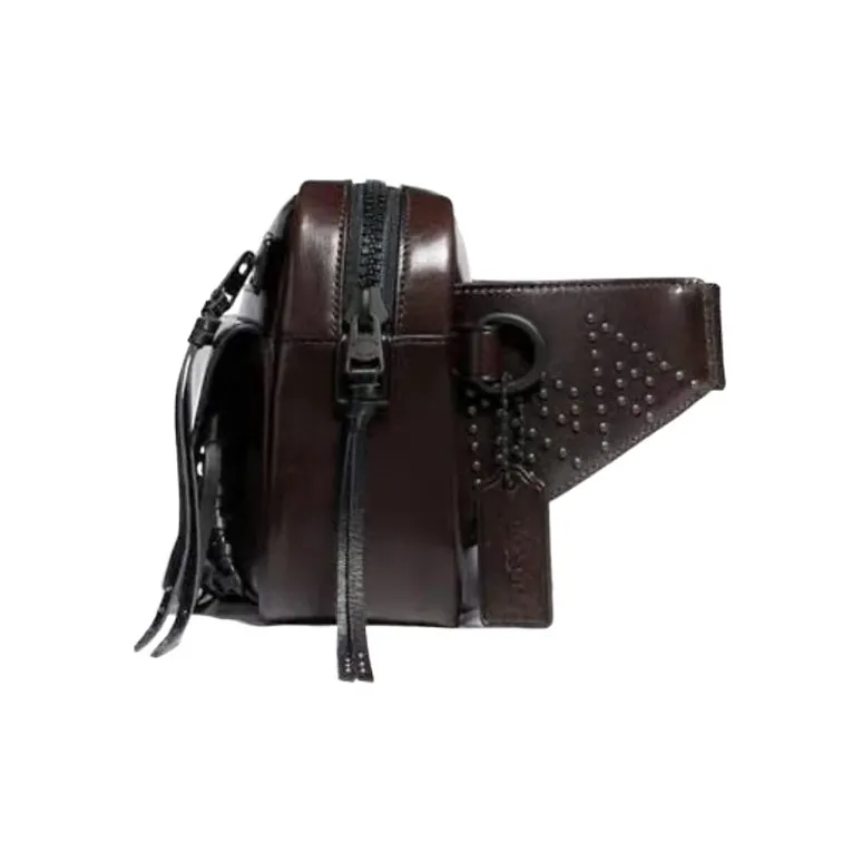 COACH Leather Sling Bag, Fanny Pack Regular Men's Peachwood Brown-2