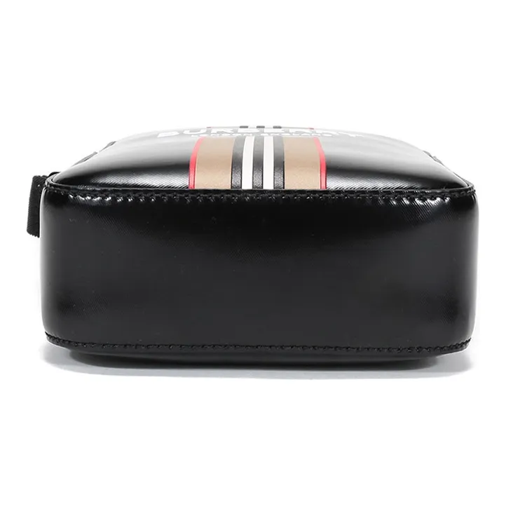 Burberry Coated Canvas Crossbody Bag, Shoulder Bag Men's Black-3