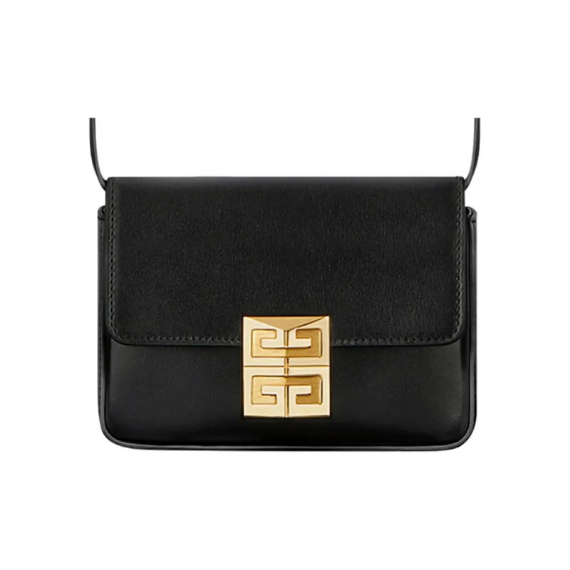 GIVENCHY 4G Cow Leather Shoulder Bag, Crossbody Bag Small Size Women's Black-1