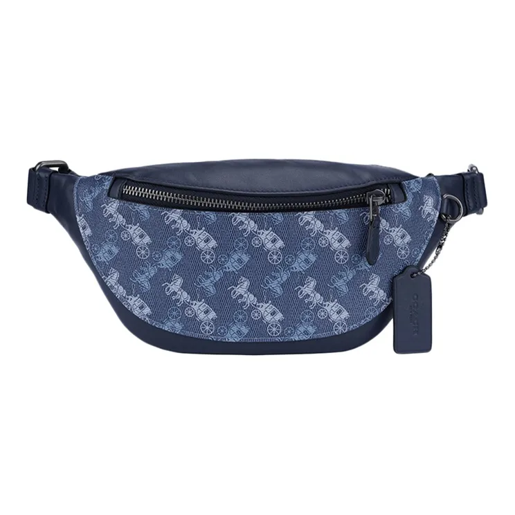 COACH Men Warren 29 Carriage Fanny Pack Blue-0
