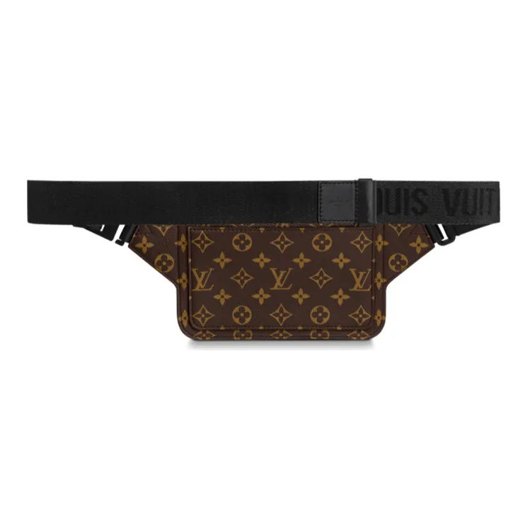LOUIS VUITTON Coated Canvas With Leather Trim Shoulder Bags Sling Bag Fanny Pack Regular Men's Brown/Black-2
