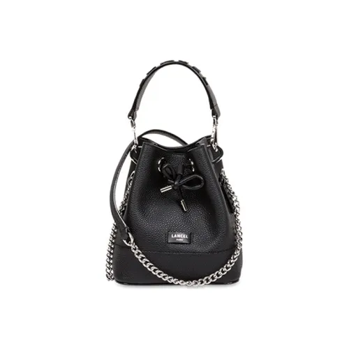 LANCEL Mini Leather Bucket Bag