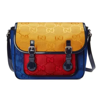 GUCCI Nylon Fabric Messenger Bag Shoulder Bag Crossbody Bag Kids' Yellow/Red/Blue
