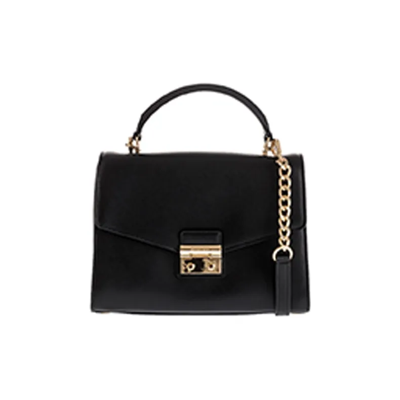 MICHAEL KORS MICHAEL KORS Luggage Collection Cow Leather Crossbody One Shoulder Handbag Women's Black-0