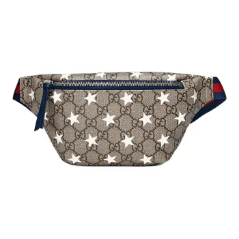 GUCCI Canvas With Leather Fanny Pack Sling Bags Kids' Bags Kids' Ebony/Dark Blue