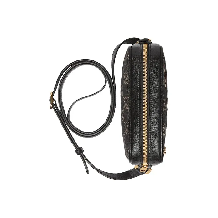 GUCCI Ophidia Denim Camera Bag, Crossbody Handbag, Shoulder Bag Women's Black-5
