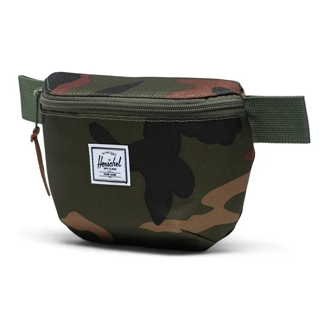 Herschel Polyester Cell Phone Pouch Sling Bag Fanny Pack Regular Unisex Classic Forest Green Camouflage-1