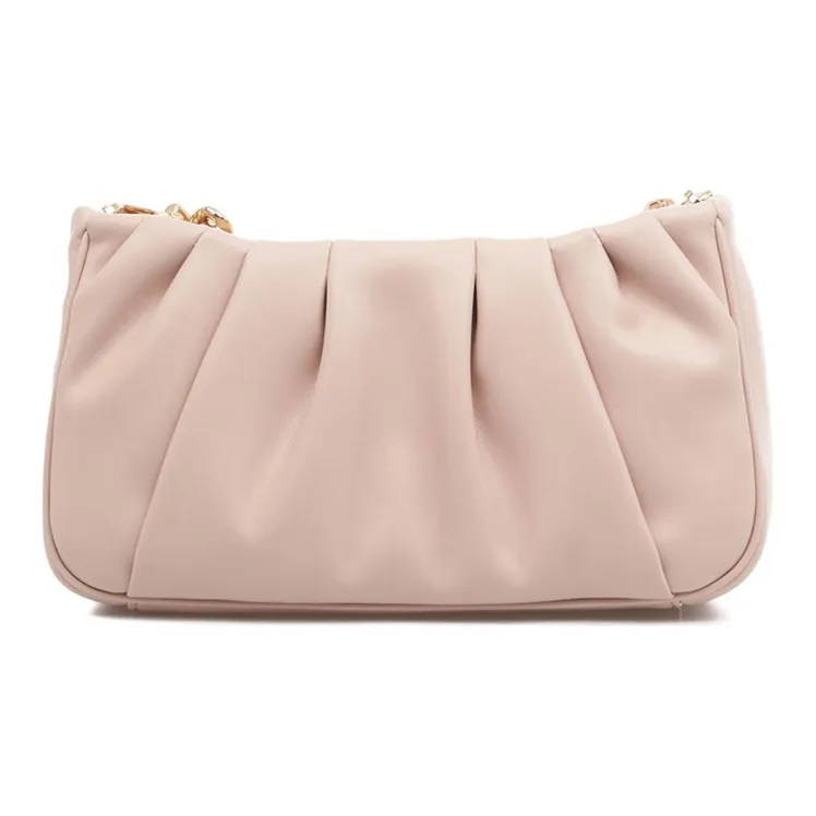 MICHAEL KORS Hannah Leather Shoulder Bag, One Shoulder Clutch Small Size Women's Soft Pink-1