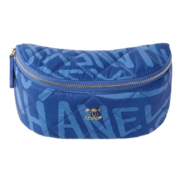 CHANEL COCO NEIGE Series Polyester Wrist Bag Coin Purse Women's Blue-0