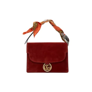 GUCCI Suede Shoulder Bag, Handbag, Shoulder Bag Women's Red