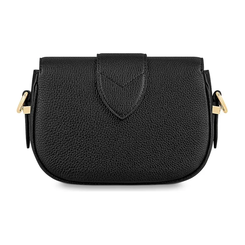 LOUIS VUITTON Pont Grain Cow Leather Shoulder Bag, Crossbody Bag Trumpets Women's Black-3