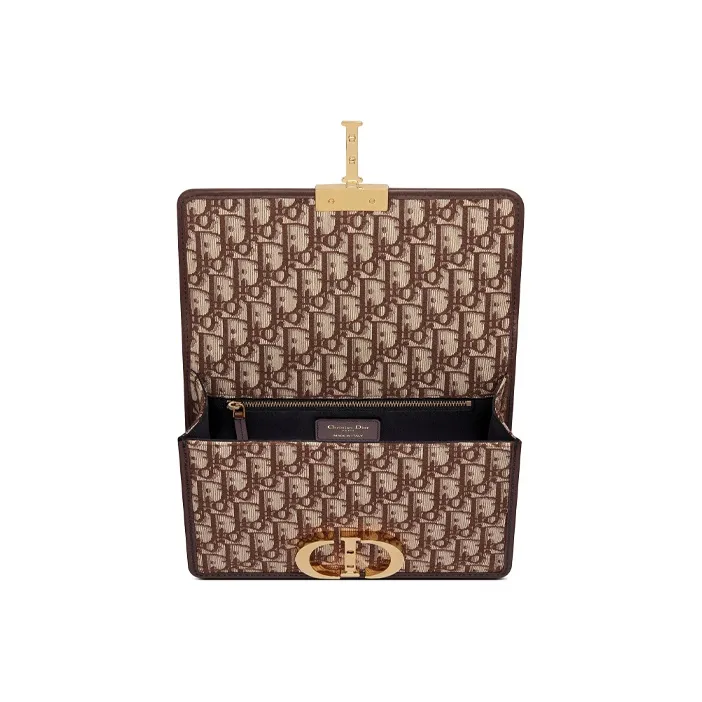 DIOR Leather Monsta Bag Box Bag Crossbody Bag Shoulder Bag Women's Brown-3