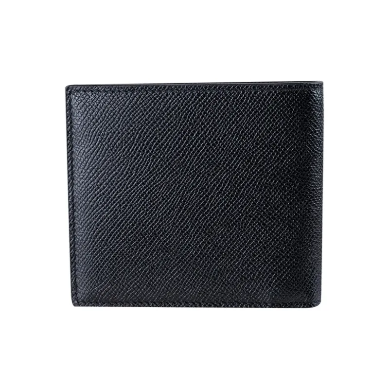 BALLY Cow Leather Wallet Small Size Men's Black-2