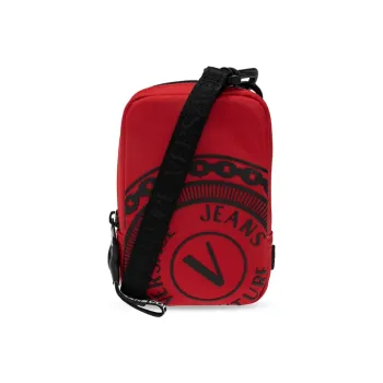 VERSACE JEANS COUTURE Polyester Shoulder Bag Crossbody Bag Small Size Men's Red Black