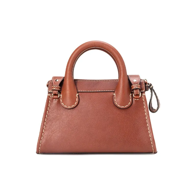 Chloe Edith Buffalo Leather One Shoulder Handbag Mini Women's Tan-2