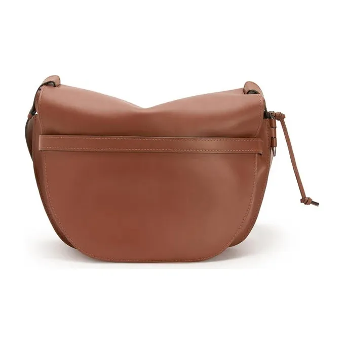 LOEWE Gate Smooth Calf Leather Shoulder Bag Crossbody Bag Extra Large Men's Cognac Brandy Color-1