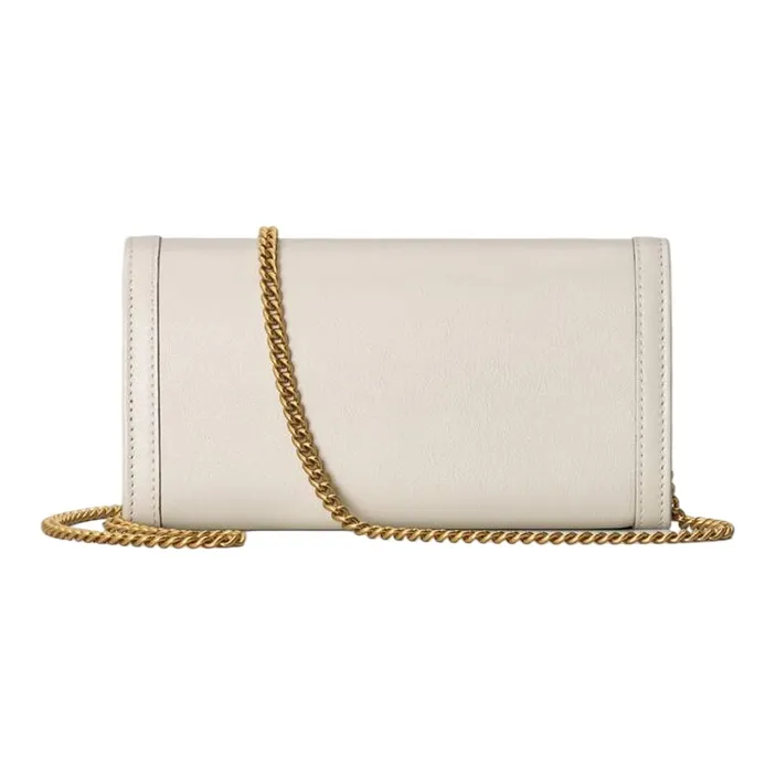 GUCCI Diana Leather Chain Wallet, Shoulder Bag, Crossbody Bag Women's White-3