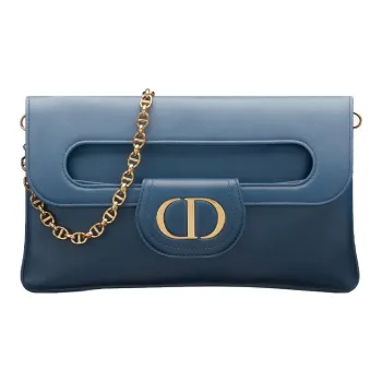DIOR D-Double Cow Leather Crossbody Bag Shoulder Bag Women's Indigo