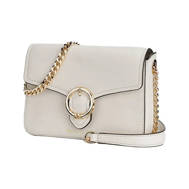 MICHAEL KORS Wanda Cow Leather Shoulder Bag Crossbody Bag Small Size Women's Pure White-1