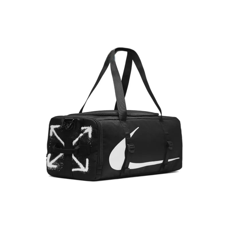 Nike Off WHITE Collaboration Polyester One Shoulder Handbag Travel Bag Regular Unisex Black-4