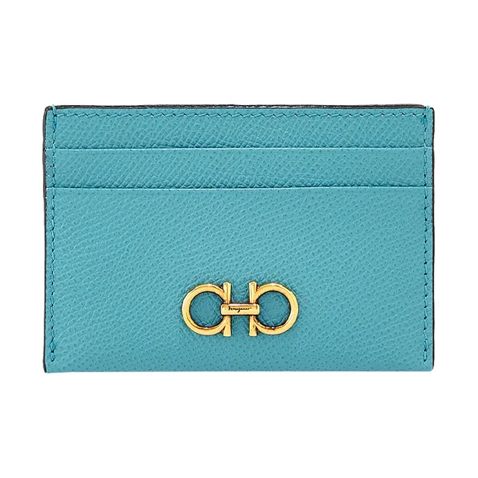 FERRAGAMO Leather Credit Card Holder Wallet Women's-0