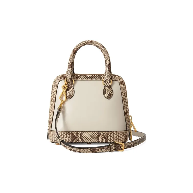 GUCCI Leather Dome Bag Shoulder Bag Crossbody Bag Handbag Mini Women's White/Beige/Brown-3