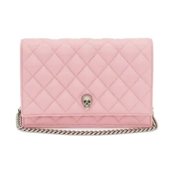 Alexander McQueen Cow Leather Shoulder Bag Crossbody Bag Small Size Women's Pink