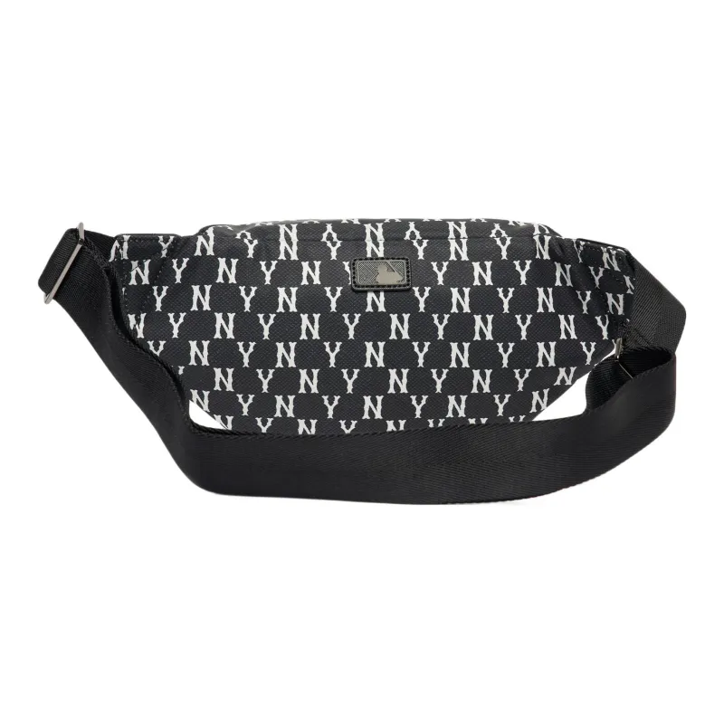 MLB Monogram Collection Polyester Combo Bag One Shoulder Crossbody Fanny Pack Regular Unisex Black-2