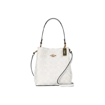 COACH Town PVC Bucket Bag Portable Crossbody Bag Shoulder Bag Regular Women's Glacier White