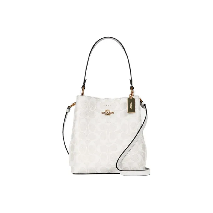 COACH Town PVC Bucket Bag Portable Crossbody Bag Shoulder Bag Regular Women's Glacier White-0