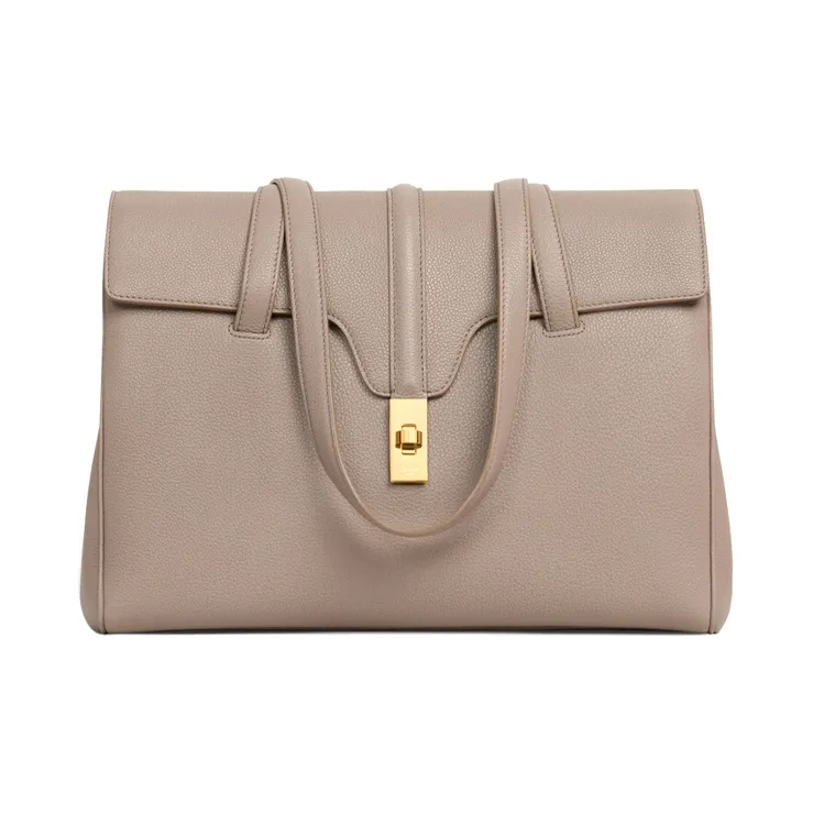 CELINE Cow Leather Handbag, One Shoulder Bag Medium Size Women's Pebble-0