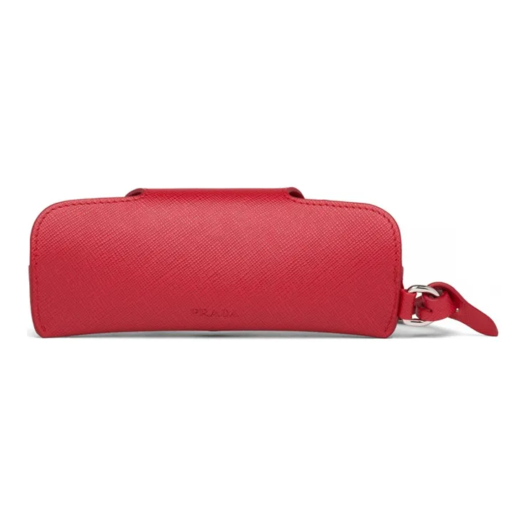 PRADA Saffiano Leather Clutch Unisex Red-1