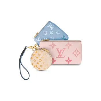 LOUIS VUITTON Trio Pouch Rosebud/Summer Blue/Ceam