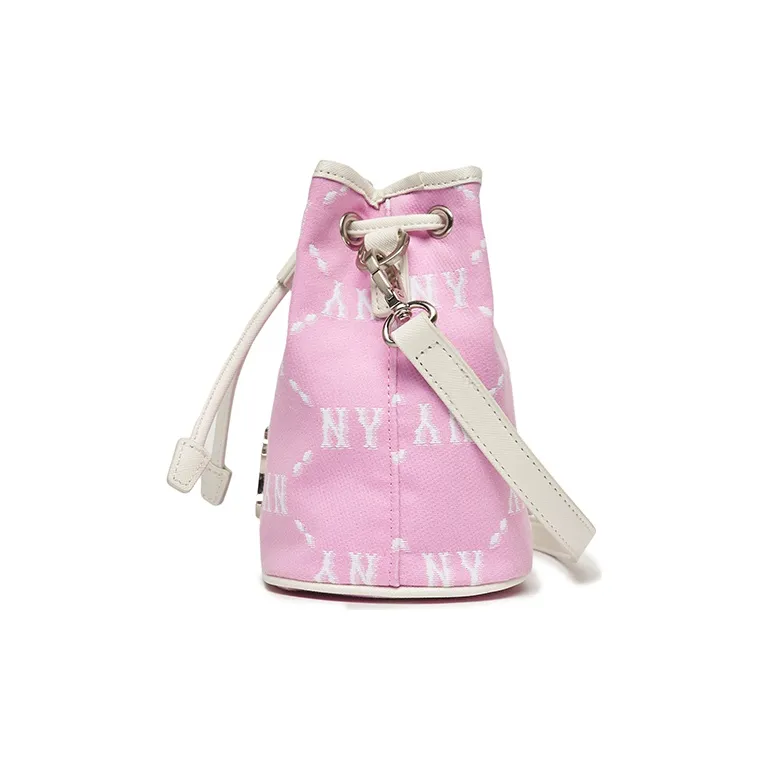 MLB Monogram Collection Polyester Bucket Bags Shoulder Bag Crossbody Bag Mini Unisex Pink-2