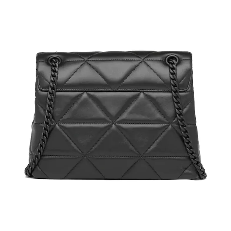 PRADA Spectrum Leather Shoulder Bag Medium Size Women's Black-2