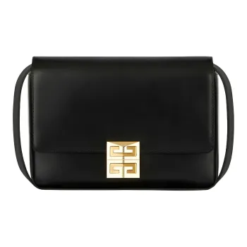 GIVENCHY 4G Cow Leather Shoulder Bag, Crossbody Bag Small Size Women's Black