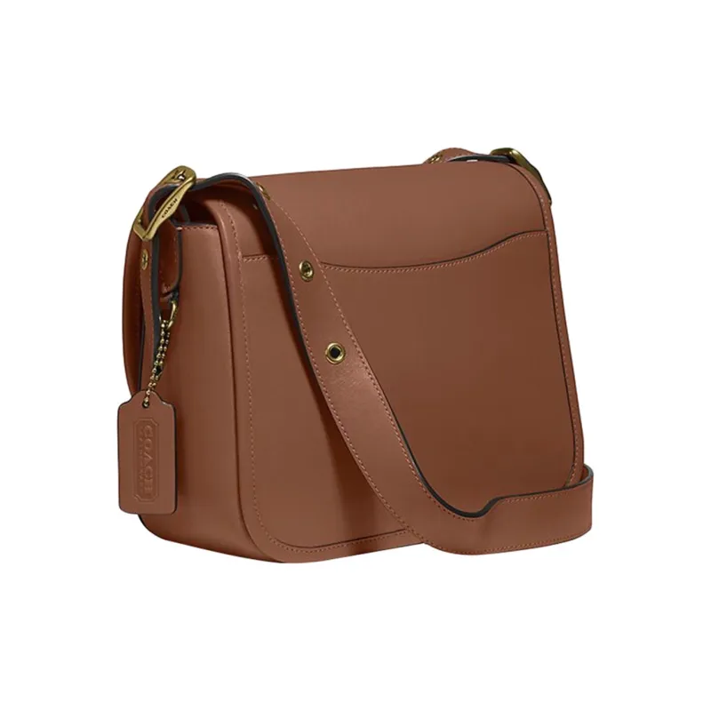 COACH Rambler Cow Leather Crossbody Bag Small Size Women's Brown-1