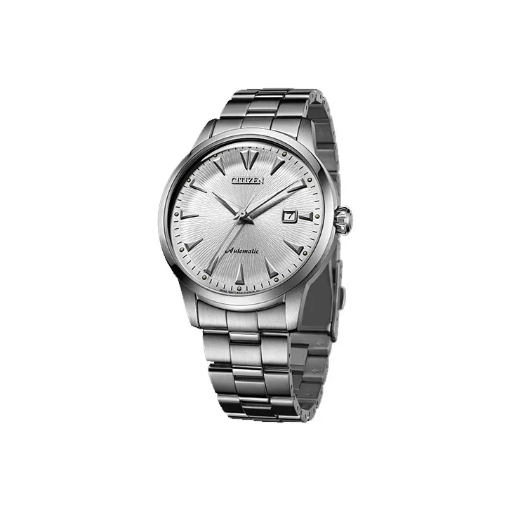 CITIZEN Automatic Mechanical Movement Stainless Steel Strap Watch Men's Watch Silver Dial-1