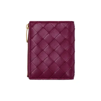 Bottega Veneta Leather Wallet Women's Fuchsia