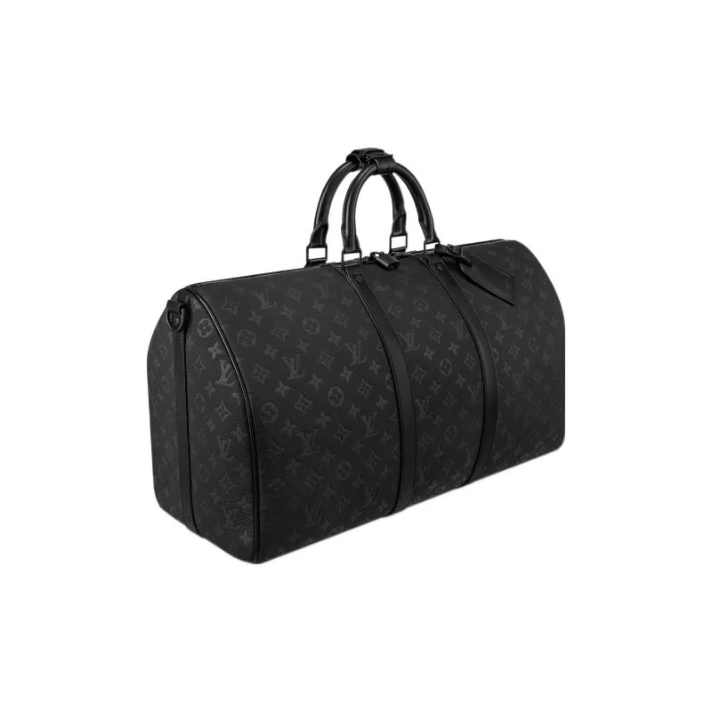 LOUIS VUITTON Keepall Bandouliere 50 Black/Black-3
