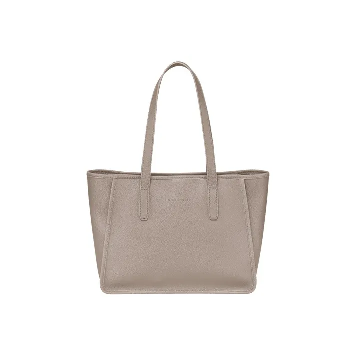 LONGCHAMP Cow Leather Tote Bag, Shopping Bag, Shoulder Bag Women's Dove Color-0