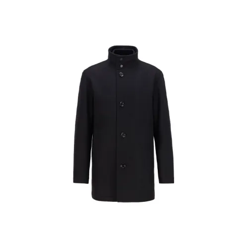 HUGO BOSS Coats Men Black