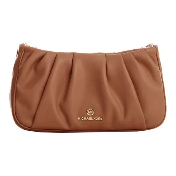 MICHAEL KORS Hannah Leather Shoulder Bag Small Size Women's Brown