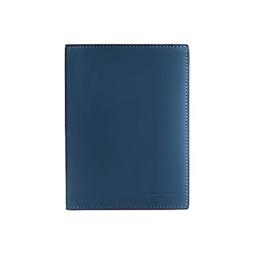 COACH Passport Case Passport Holder Marine Blue