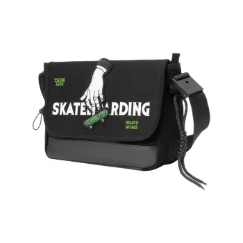 LiNing Skateboard Cotton Messenger Bag Shoulder Bag Crossbody Bag Regular Unisex Black