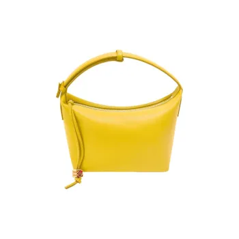 LOEWE Cubi Nappa Calfskin Handbag Small Size Women's Yellow