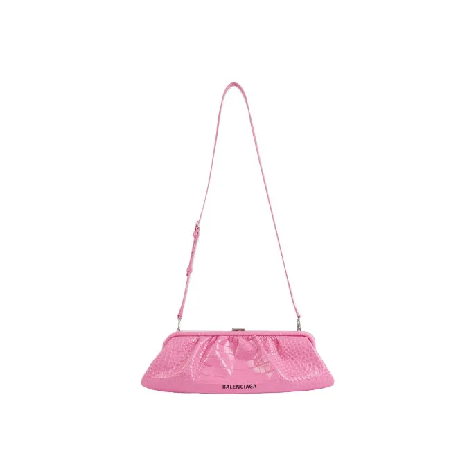 Balenciaga Cow Leather Cloud Bag Shoulder Bag Crossbody Bag Clutch Extra Large Women's Pink-3